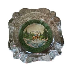 Lock Haven Pennsylvania Vintage Glass Ashtray